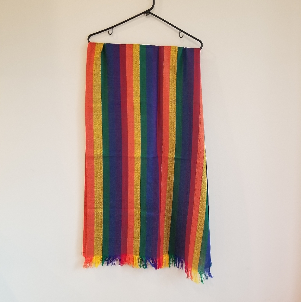Rainbow Scarf Fringe Pride Equality